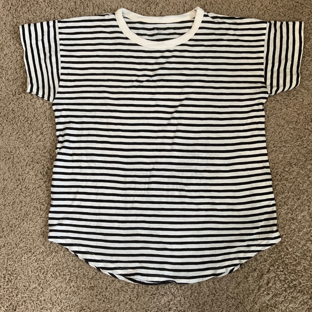 Madewell Whisper Cotton Rib-Crewneck Ringer Tee